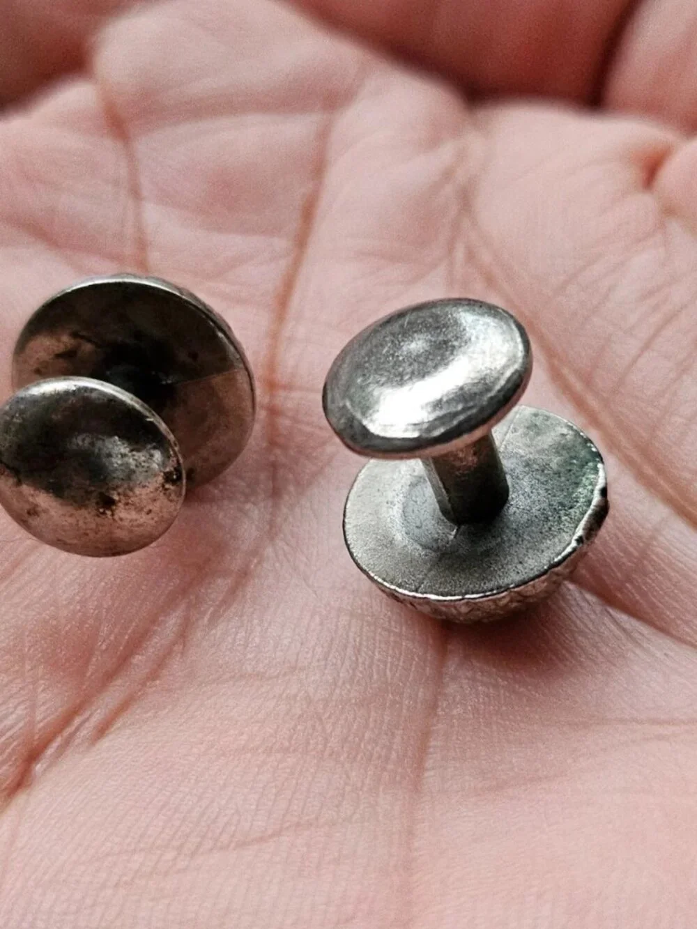 Vintage Cufflinks Gunmetal Tone Dress Shirt Cuff Links Stud Fashion Jewelry